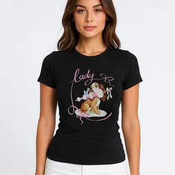 LULU & SKY Women Graphic Printed Round Neck T-shirt-picture-2