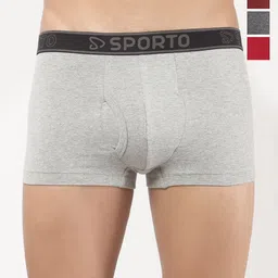 Sporto by Macho Pack Of 4 Mid Rise Short Trunks-picture-30