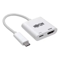 EATON TRIPP LITE USB-C TO HDMI ADAPTER W/PD, HDCP2.2, WHT, U444-06N-H4K6WC-18