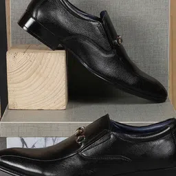 Metro Men Leather Formal Loafers-picture-38
