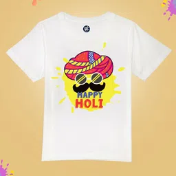 YK Boys Printed Holi Pure Cotton T-shirt-picture-0