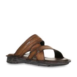 Coolers by Liberty Men's Tan Cross Strap Sandals-image-66