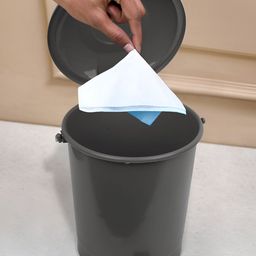 Kuber Industries Grey Pedal Dustbin 10 L-10