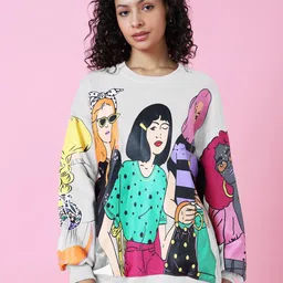 SHOWOFF Women Printed Pullover Sweatshirt-image-65