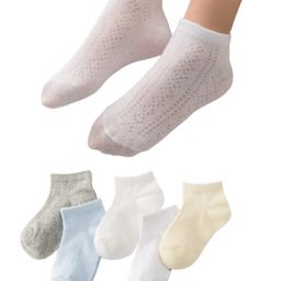 MOMISY Cotton Ankle Socks Diamond Design Pack Of 5 Pair - Multicolour-11