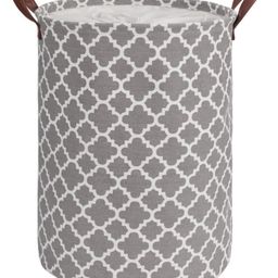 House of Quirk Thickened X-Large  Sized Laundry Basket with Durable Leather Handle -Grey-12