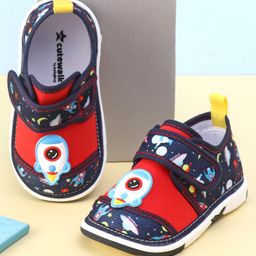 Cute Walk by Babyhug Casual Shoes With Velcro Closure Space Rocket Patch - Navy Blue-image-54