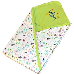 VParents cotton New Born Baby Hooded Wrapper Blanket, sigle layer 0-12 Months -Assorted design deo-image-88