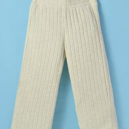 Little Kangaroos Fleece Knit Full Length Pants With Solid Colour - Beige-picture-20