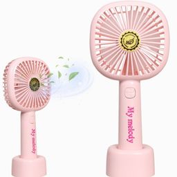 YAMAMA Handheld My Melody Mini Portable Hand Fan USB Powered Mini Fan Pocket Size Quiet Lovely Portable Fan Personal Fan for Office Travel Bedroom Dorm Outdoor Indoor - (Pack of 1 - Color May Vary)-image-76