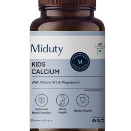 Miduty Kids Calcium - Vitamin D3 - Strong Bones - Immunity Support - Chewable Tablets - 60 Tabs-image-29