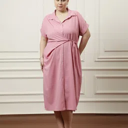 Athena Ample Print Shirt Midi Dress-image-70