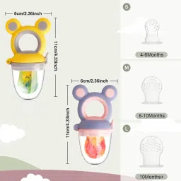 aerex Silicone Food Pacifier Rabbit Fruit Nibbler Chewing Nibbler for Babies Teether and Feeder image 3