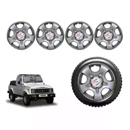 Auto Pearl oSCRSL23 R15 Press Type Wheel Hubcap with Retention Ring 381 mm(15 Inch) for Maruti Suzuki Gypsy King (Pack of 4 Pcs)-picture-43