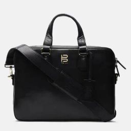 BAGATT Solofra Blue Leather Solid Laptop Messenger Bag-image-7