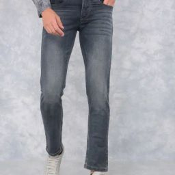 Crimsoune Club Grey Slim fit Solid Jeans-image-89