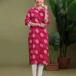 Cotton Culture Maroon Pure Cotton Floral Kurti-picture-21