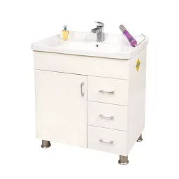DAZZLE 810x490x830 mm PU Finish Floor Based Vanities PU White, P-875-C-SP-image-4