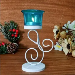 Hosley White Joy Tealight Candle Holder and Table Top with Free Tealight Set of - 1-image-81