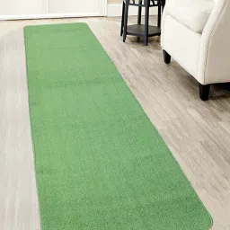 Saral Home Green Polypropylene Anti-Slip Runner - Set of 1-76