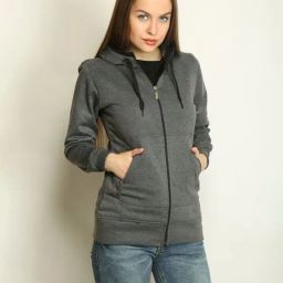 Belle Fille Grey Textured Hoodie-image-32