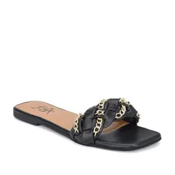 Zebba Women's Aadya Black Casual Sandals-image-18