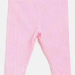 Chicco Kids White & Pink Striped Leggings-image-34