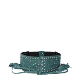 Label Ritu Kumar Green Embellished Belt for Women-image-7
