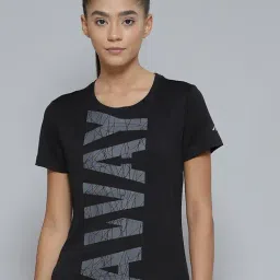 ALCIS Black Graphic Print Sports T-shirt-image-69