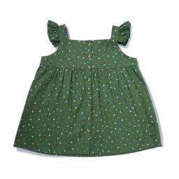 Gini & Jony Kids Green Cotton Floral Print Dress-image-69