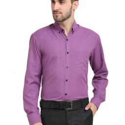 Jainish Purple Cotton Regular Fit Shirt-image-32
