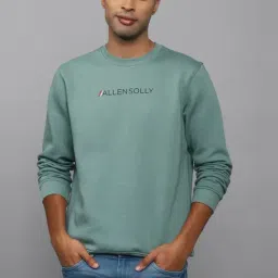 Men Green Crew Neck Full Sleeves Casual Sweatshirt-picture-35