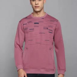 Allen Solly Pink Cotton Regular Fit Printed Sweatshirts-image-84