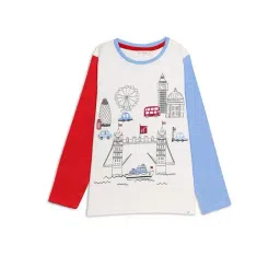 H by Hamleys Boys White Printed Full Sleeves T-Shirt-image-65