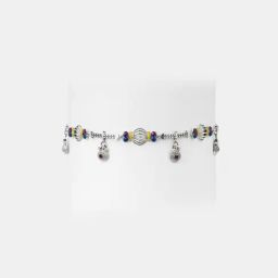 Shaya 925 Silver Oxidised Dhol Motif Choker for Women-image-9