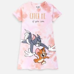 Nap Chief Girls Multi Cotton Tie-Dye Dress-image-94