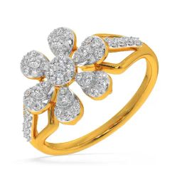 Kisna Diamond & Gold Jewellery Luna 18k (750) Diamond & Gold Ring For Women-picture-17