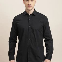 Turtle Black Cotton Slim Fit Shirt-image-67