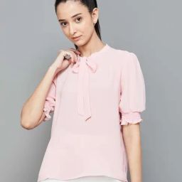 Code by Lifestyle Peach Regular Fit Top-image-70