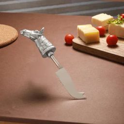 Troveas Silver Aluminium Equi Edge Cheese Knife-image-68