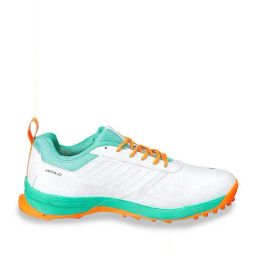 DSC Men's Jaffa 22 White & Sea Green Cricket Shoes-picture-23