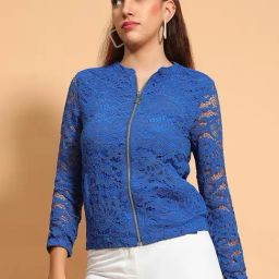 Oxolloxo Blue Lace Casual Jacket-picture-34