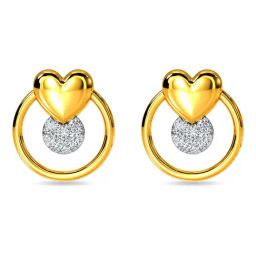 Kisna Diamond & Gold Jewellery 14k (585) Gold Shaniya Diamond Earring-picture-45