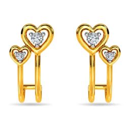 Kisna Diamond & Gold Jewellery 14k (585) Gold Zoha Diamond Earring-image-42