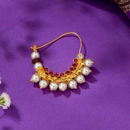 P.N.Gadgil Jewellers 22 kt Suvarna Charm Yellow Gold Nath For Woman-image-27