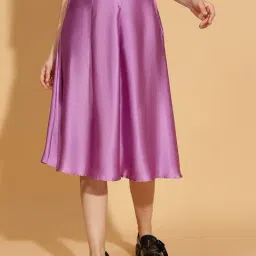 Oxolloxo Purple Solid Skirt-image-54