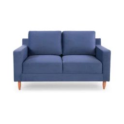 Durian Modern Blue Fabric Velvet Stevens 2 Seater Sofa-image-52
