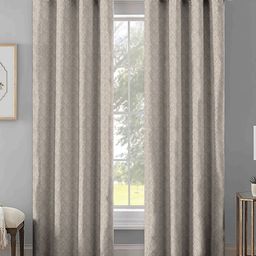 Aura Beige & Brown 2 Pieces Geometric Printed Jacquard Long Door Curtain-image-33
