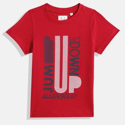 Allen Solly Junior Boys Typography Printed Pure Cotton T-shirt-14