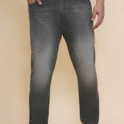 John Pride Grey Cotton Regular Fit Jeans-image-13